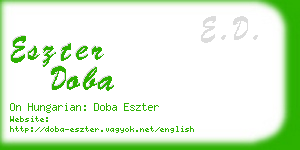 eszter doba business card